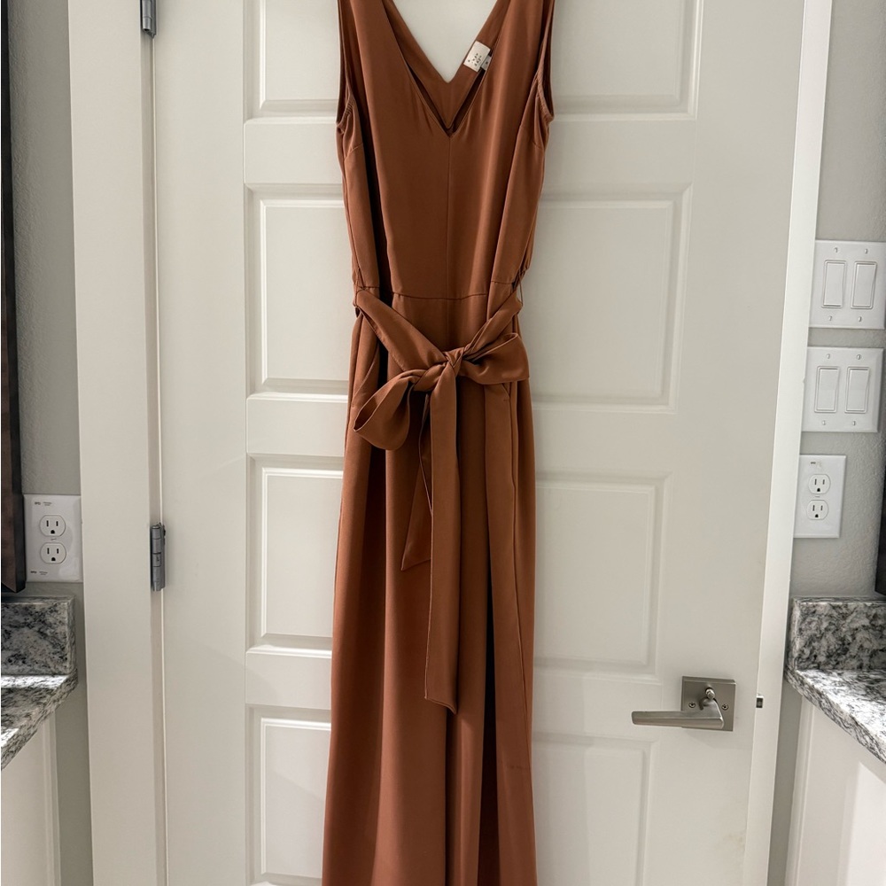 A New Day V-Neck Jumper in Rust